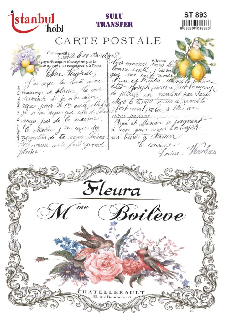 Sulu Transfer Kağıdı 25x35cm ST-893