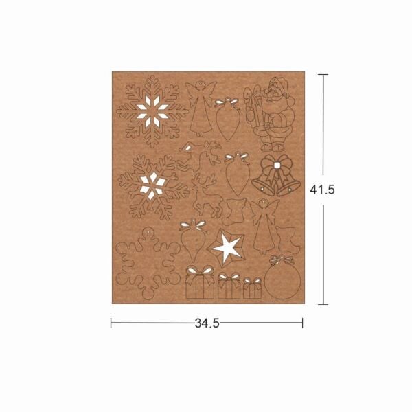 Ahşap Yeniyıl Süsleri Set F-815