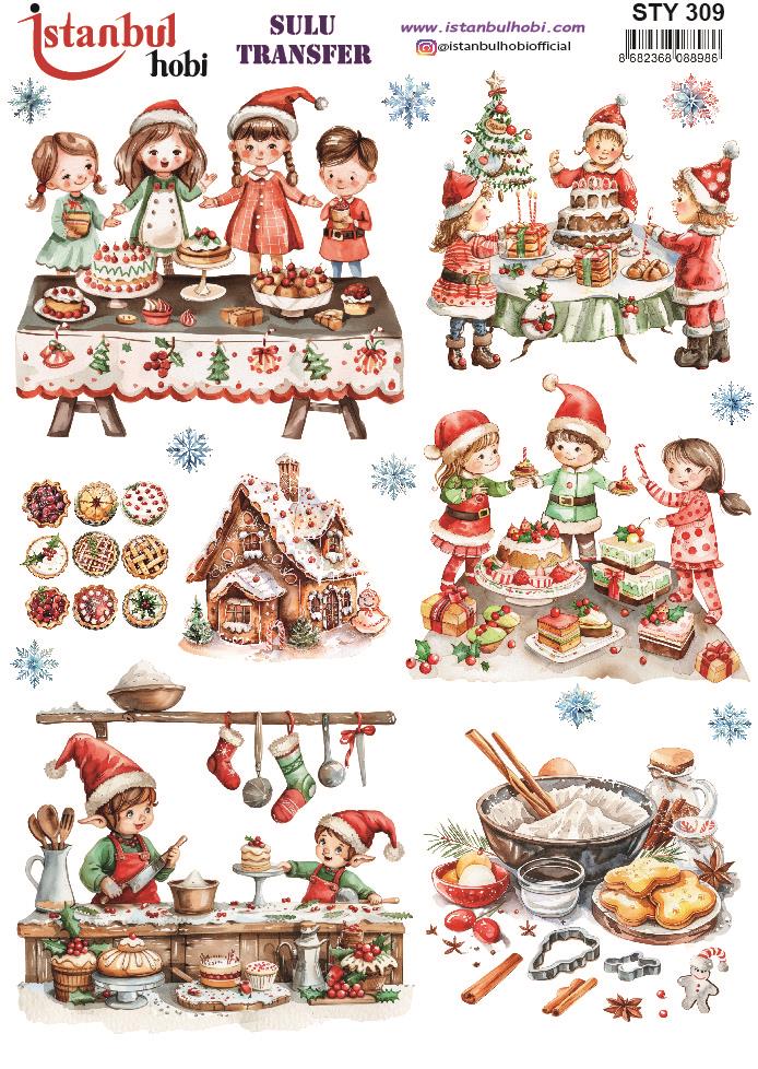 Yılbaşı Sulu Transfer 25x35cm STY309