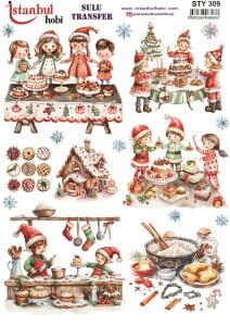 Yılbaşı Sulu Transfer 25x35cm STY309