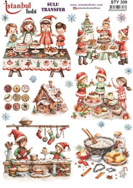 Yılbaşı Sulu Transfer 25x35cm STY309