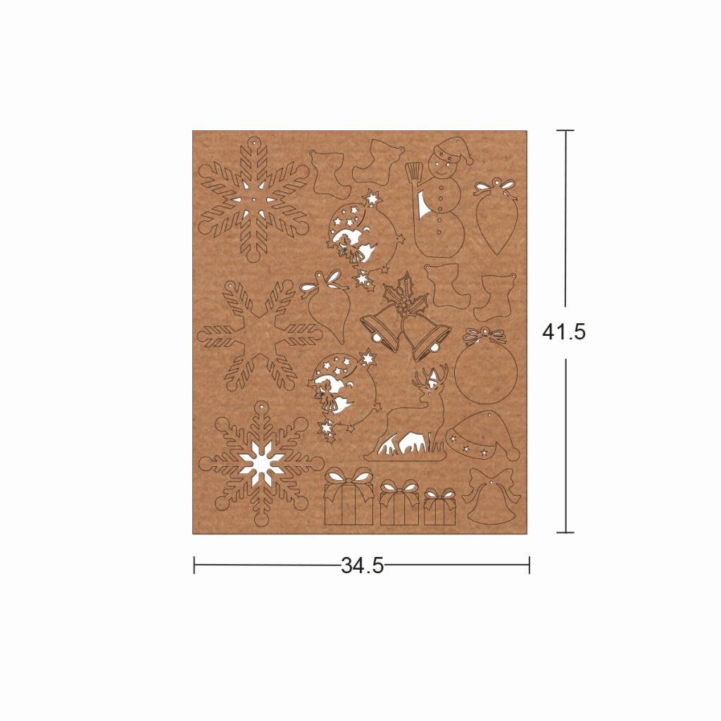 Ahşap Yeniyıl Süsleri Set F-816