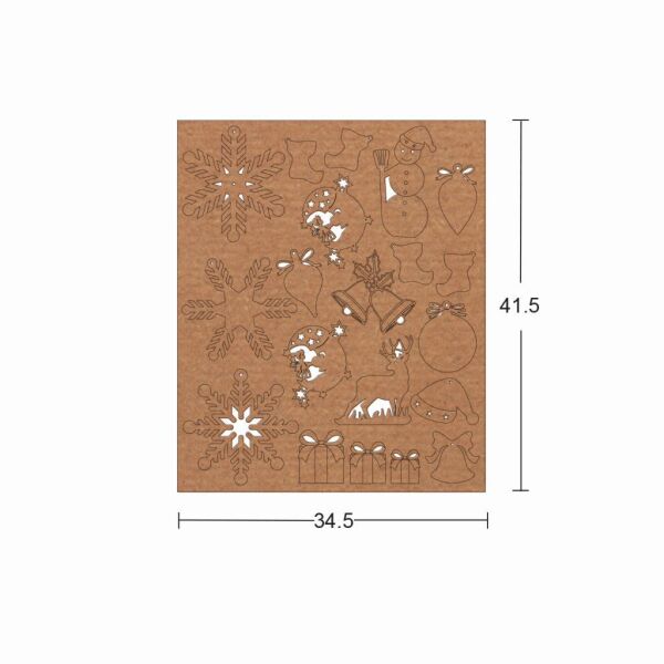 Ahşap Yeniyıl Süsleri Set F-816