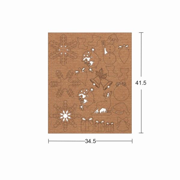 Ahşap Yeniyıl Süsleri Set F-816