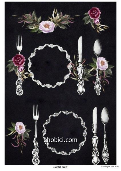 Lineart Pirinç Dekopaj Kağıdı Model - 3182