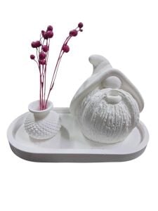 Tabaklı Cüce ve Vazo Seti 18x9,5cm