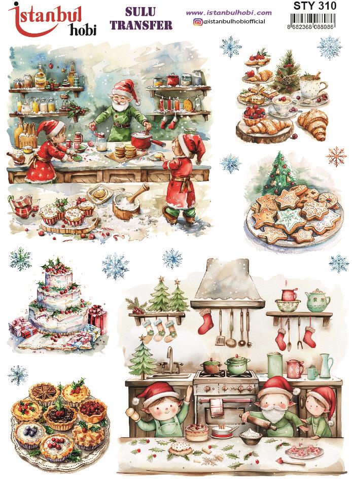 Yılbaşı Sulu Transfer 25x35cm STY310