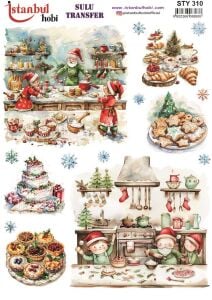Yılbaşı Sulu Transfer 25x35cm STY310