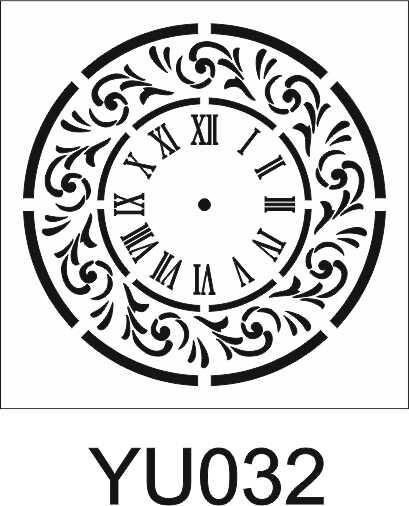 Yuvarlak Desenler Stencil Şablon (25x25) YU-032