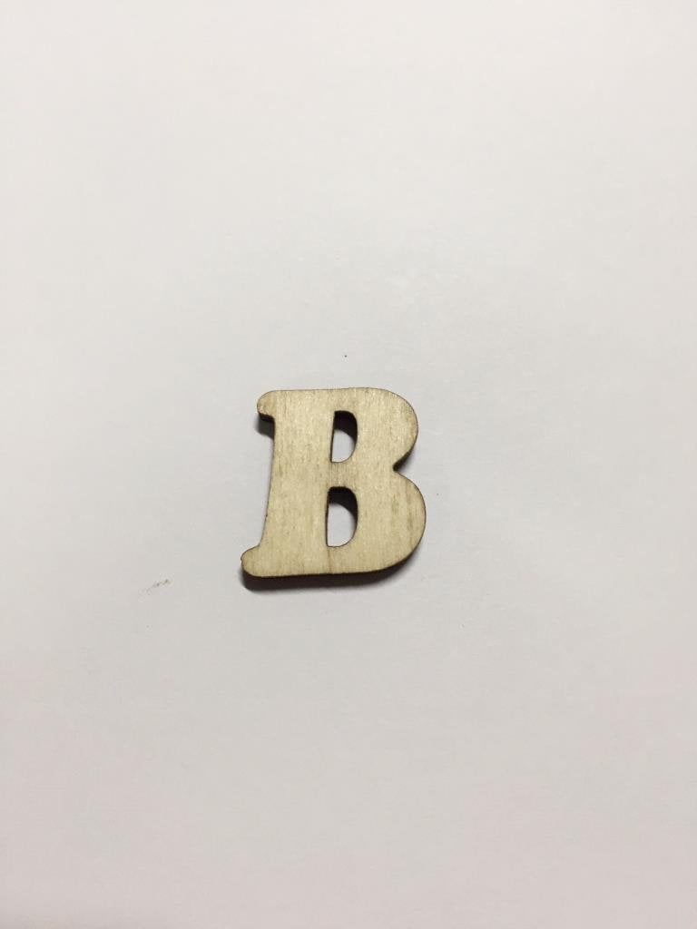 2,5cm Ahşap Harf ve Rakamlar - B
