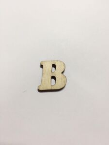 2,5cm Ahşap Harf ve Rakamlar - B