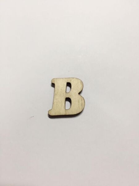 2,5cm Ahşap Harf ve Rakamlar - B