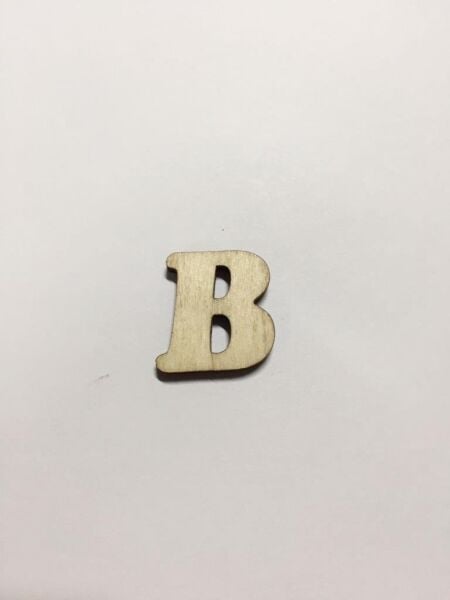 2,5cm Ahşap Harf ve Rakamlar - B
