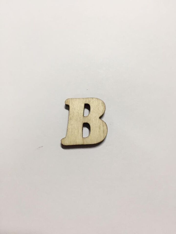 2,5cm Ahşap Harf ve Rakamlar - B
