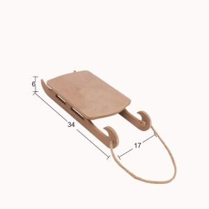 Dekoratif İpli Ahşap Kızak F-821 (KAYMAK İÇİN DEĞİLDİR)