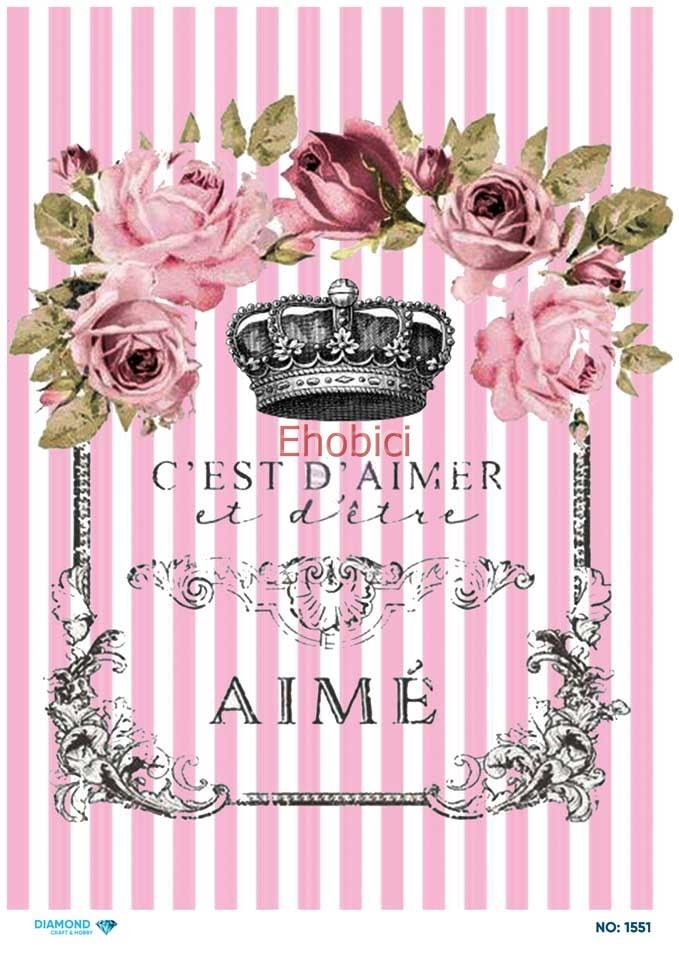 Diamond Pirinç Dekopaj Kağıdı - 1551