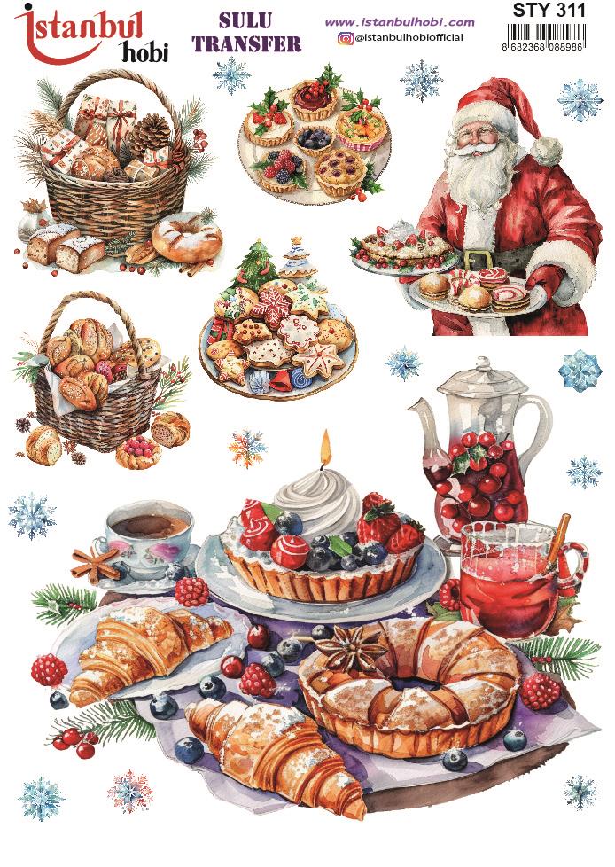 Yılbaşı Sulu Transfer 25x35cm STY311