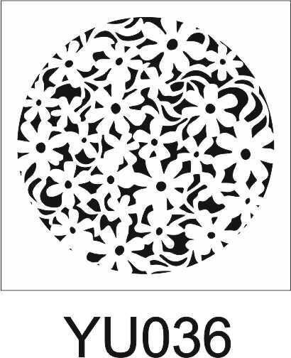Yuvarlak Desenler Stencil Şablon (25x25) YU-036