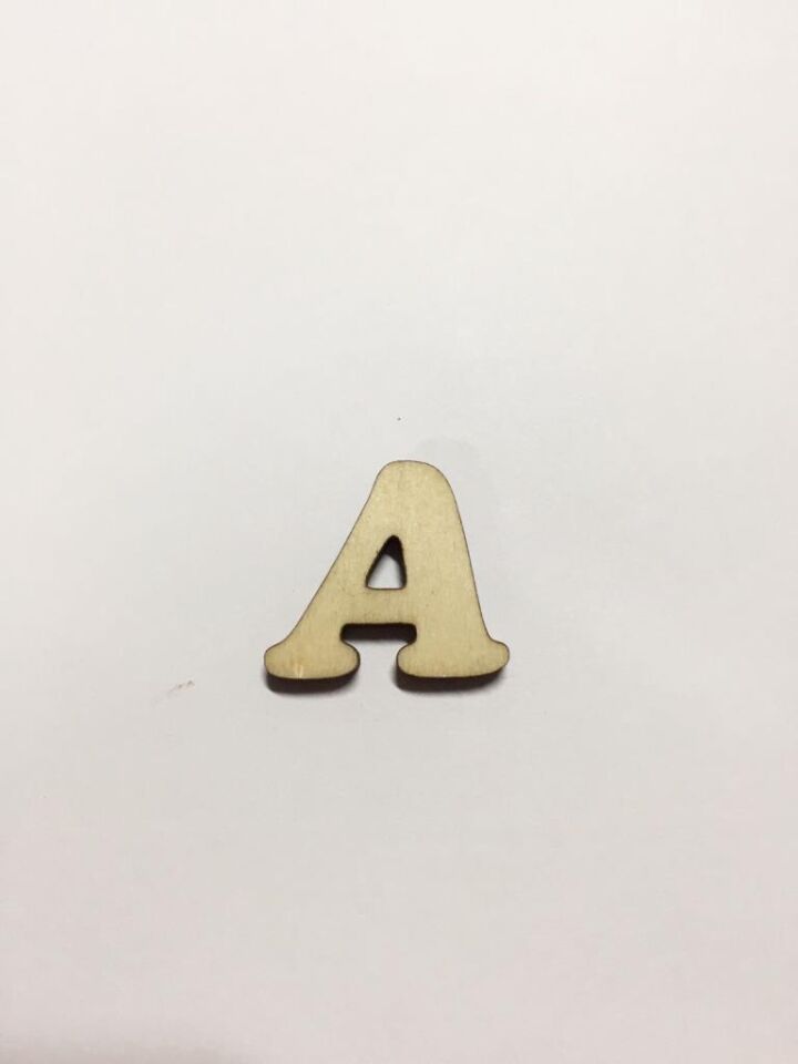 2,5cm Ahşap Harf ve Rakamlar - A