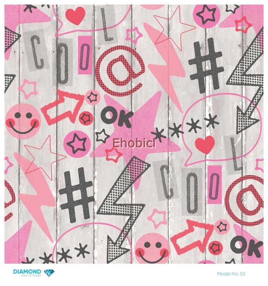 Diamond Pirinç Dekopaj Kağıdı - 053 - 30x30