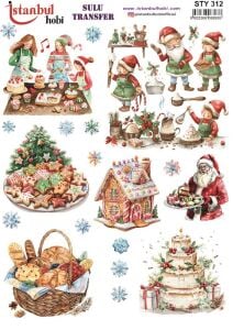Yılbaşı Sulu Transfer 25x35cm STY312