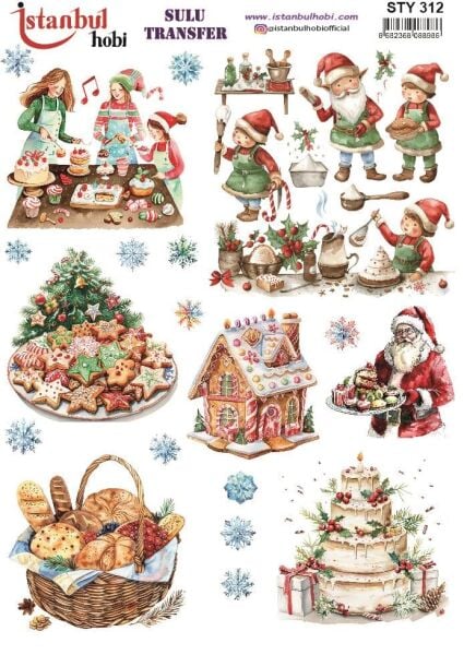 Yılbaşı Sulu Transfer 25x35cm STY312