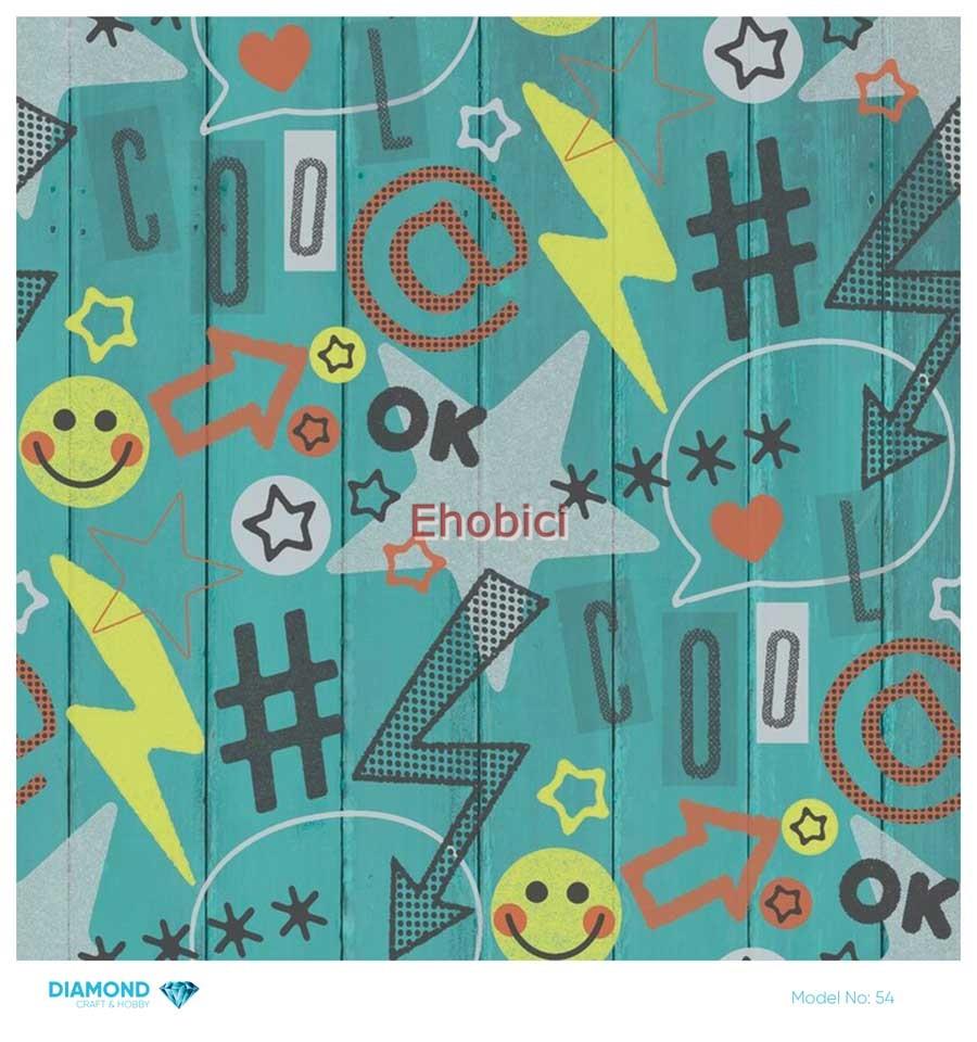 Diamond Pirinç Dekopaj Kağıdı - 054 - 30x30