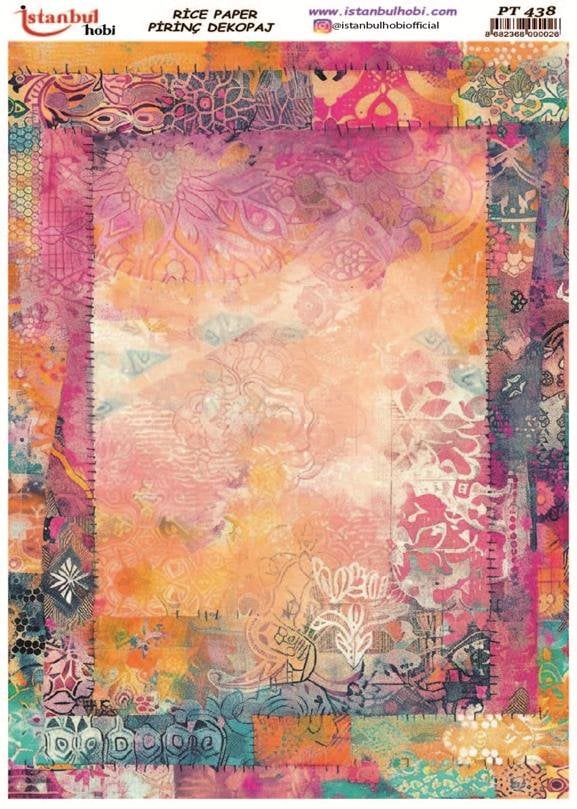 Pirinç Dekopaj Kağıdı 30x42cm PT-438 Vintage Bohem
