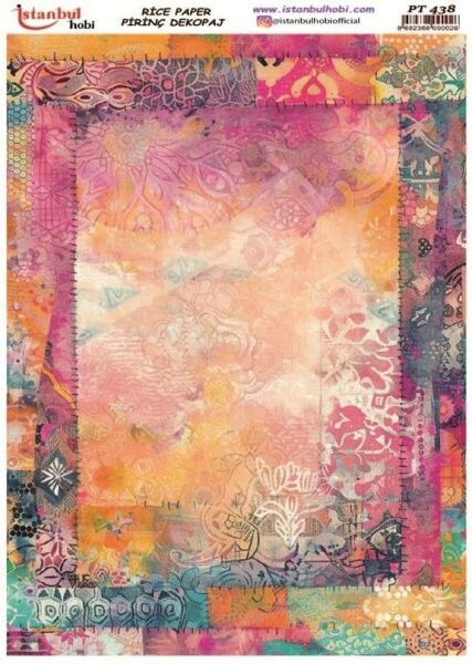 Pirinç Dekopaj Kağıdı 30x42cm PT-438 Vintage Bohem