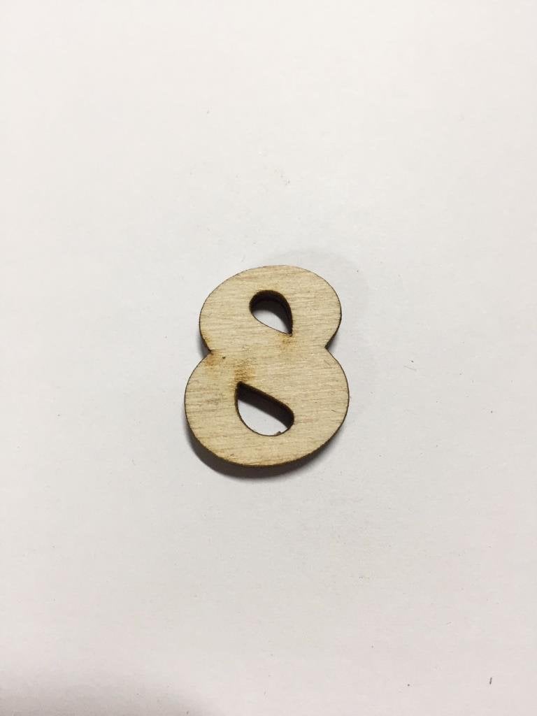 2,5cm Ahşap Harf ve Rakamlar - 8