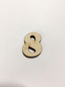 2,5cm Ahşap Harf ve Rakamlar - 8