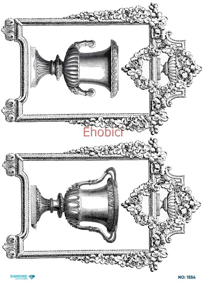 Diamond Pirinç Dekopaj Kağıdı - 1554