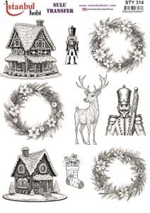 Yılbaşı Sulu Transfer 25x35cm STY314