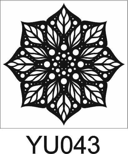 Yuvarlak Desenler Stencil Şablon (25x25) YU-043