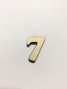 2,5cm Ahşap Harf ve Rakamlar - 7