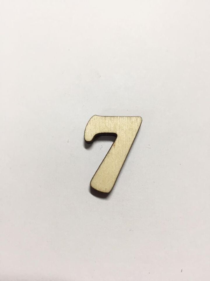 2,5cm Ahşap Harf ve Rakamlar - 7