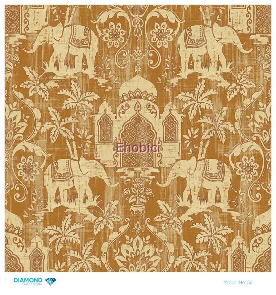 Diamond Pirinç Dekopaj Kağıdı - 056 - 30x30