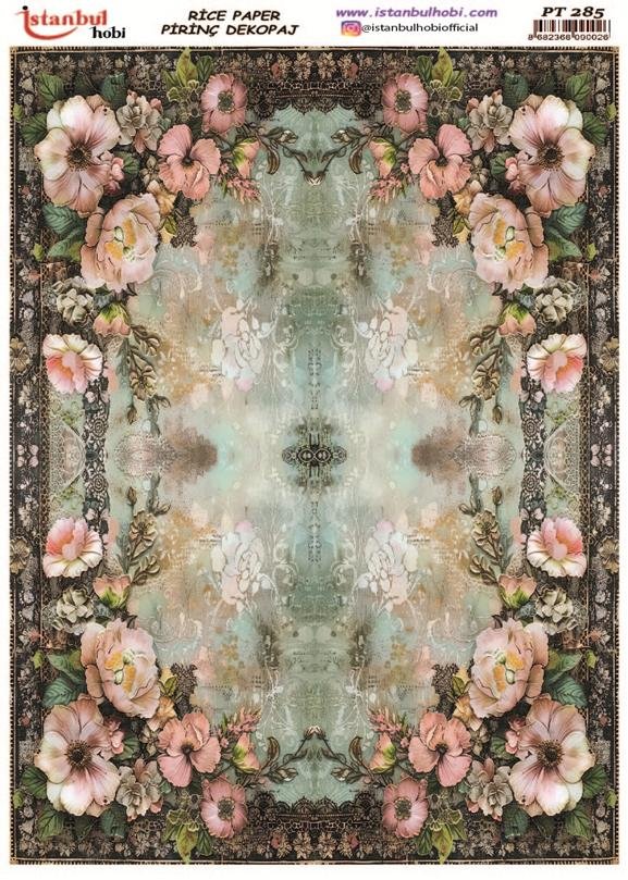 Pirinç Dekopaj Kağıdı 30x42cm PT-285 Çiçekler