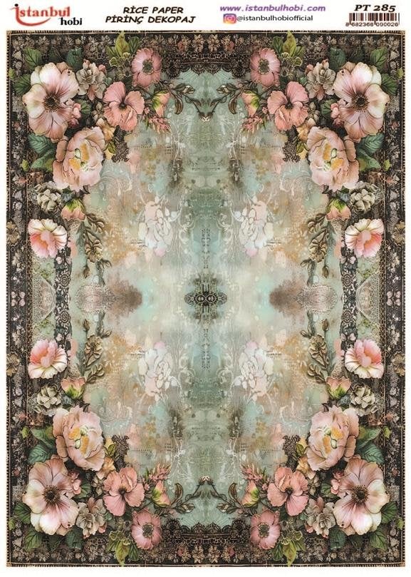 Pirinç Dekopaj Kağıdı 30x42cm PT-285 Çiçekler