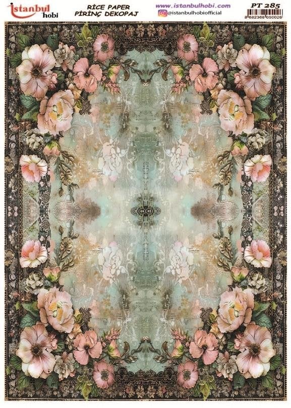 Pirinç Dekopaj Kağıdı 30x42cm PT-285 Çiçekler