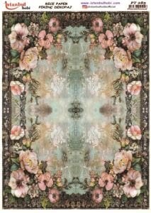 Pirinç Dekopaj Kağıdı 30x42cm PT-285 Çiçekler