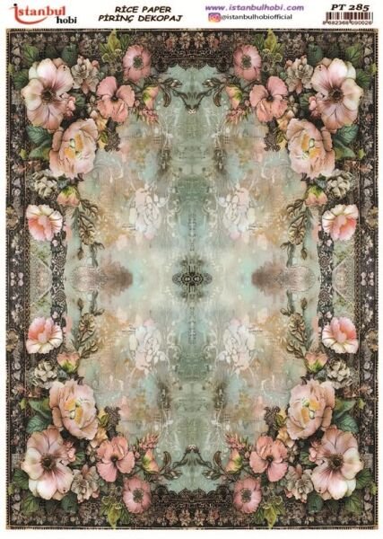 Pirinç Dekopaj Kağıdı 30x42cm PT-285 Çiçekler