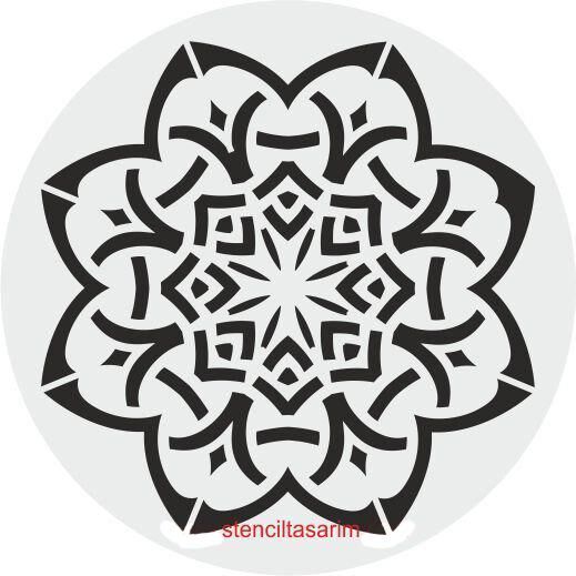 Yuvarlak Desenler Stencil Şablon (25x25) YU-052