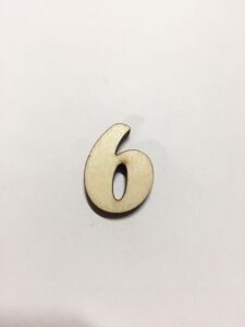 2,5cm Ahşap Harf ve Rakamlar - 6