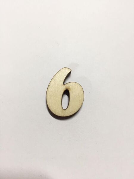 2,5cm Ahşap Harf ve Rakamlar - 6