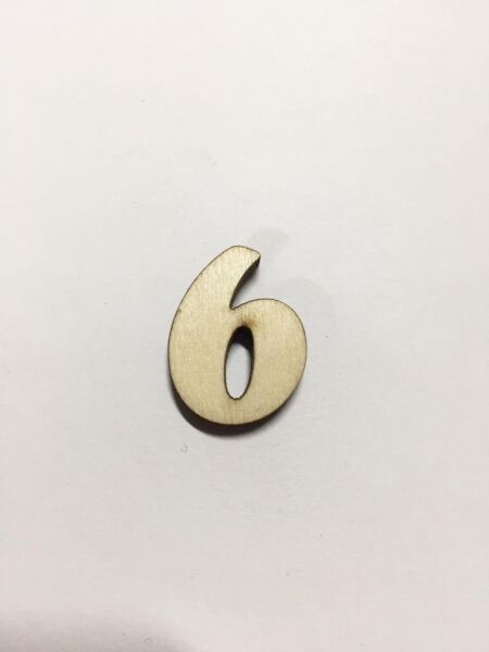 2,5cm Ahşap Harf ve Rakamlar - 6