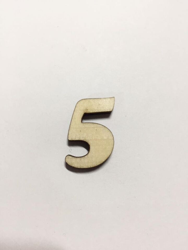 2,5cm Ahşap Harf ve Rakamlar - 5