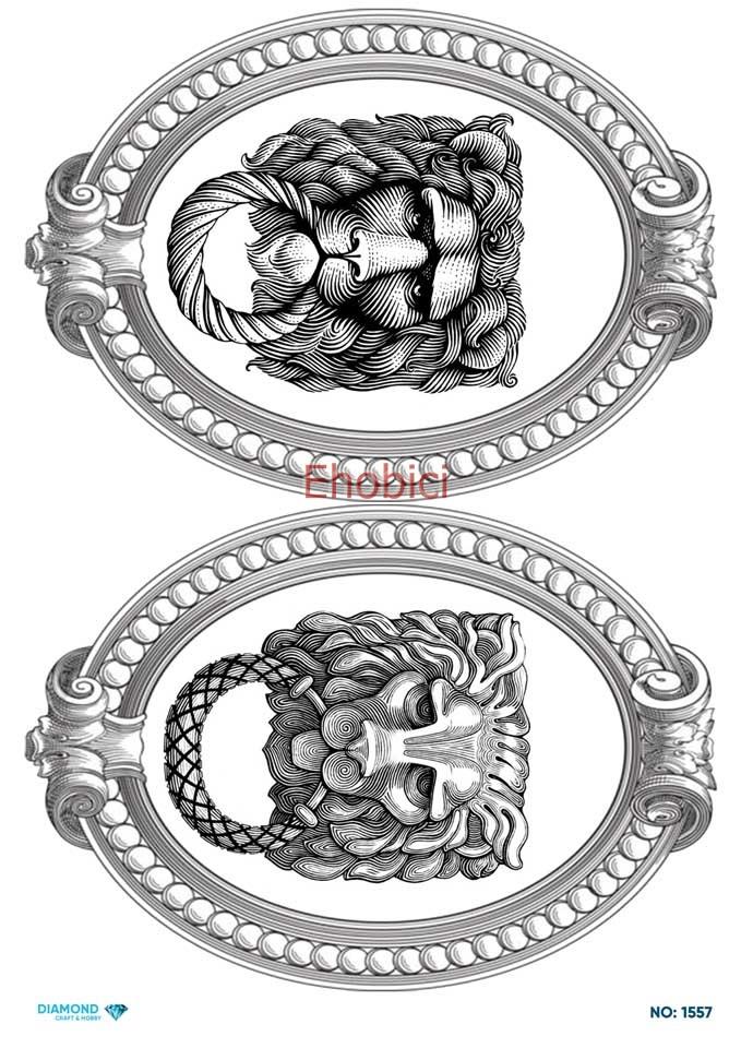 Diamond Pirinç Dekopaj Kağıdı - 1557