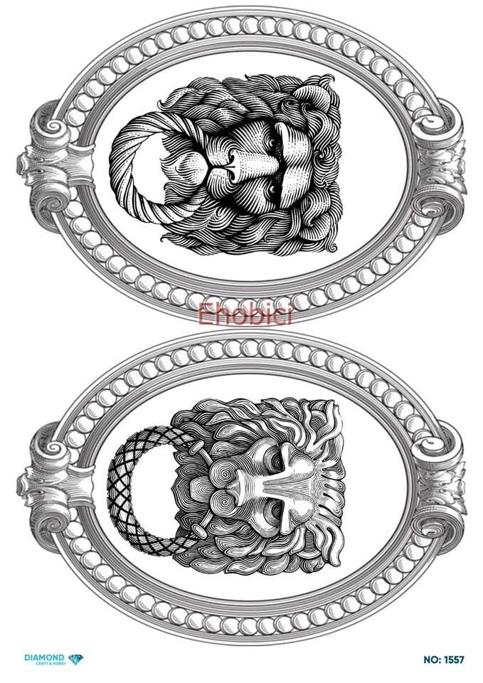 Diamond Pirinç Dekopaj Kağıdı - 1557