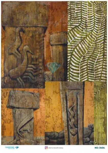 Diamond Pirinç Dekopaj Kağıdı - 3404